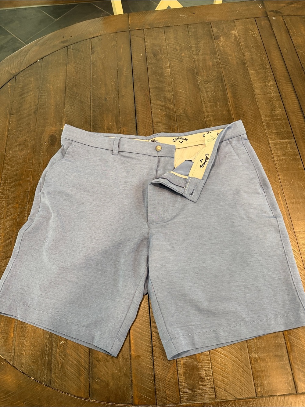 Callaway Men's Heather Light Blue Golf Shorts